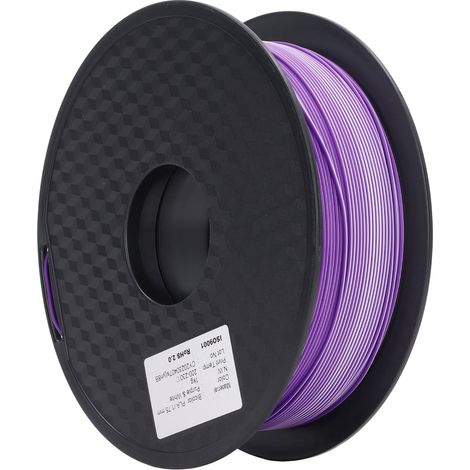 Filament PLA bicolore pour impression 3D, violet et blanc, 1.75mm, bobine premium, idéal créations précises, haute qualité, pack duo. (1/5)