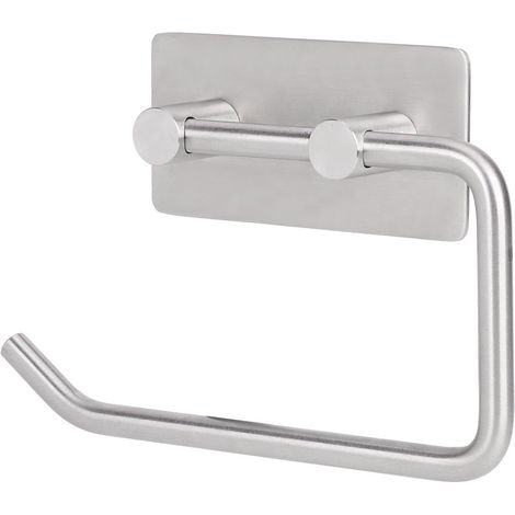 Porte-rouleau de papier toilette en acier inoxydable, porte-serviettes auto-adhésif pour la maison, la salle de bain et l'hôtel. (1/5)