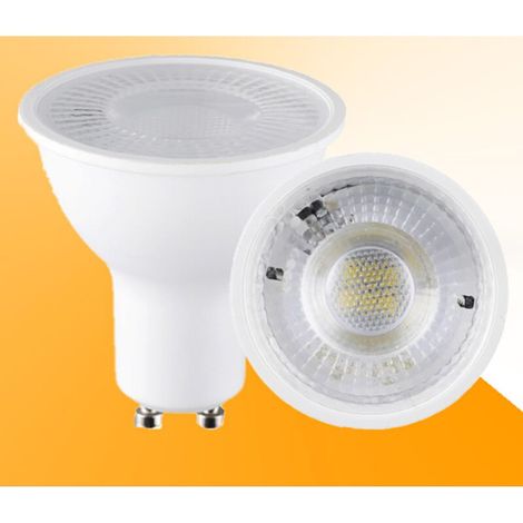 Lot de 10 ampoules LED GU10 linéaires 6W, lumière chaude 3000K, spot C-AquaForge (1/5)