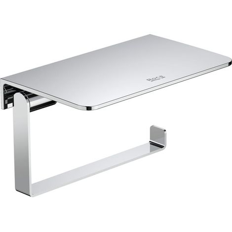 Porte-rouleau avec tablette HOTELS - ROCA Couleur : Chrome (1/2)