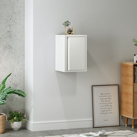 Hängeschrank Burlöv 50x33x35 cm Stahl Weiß [en.casa]