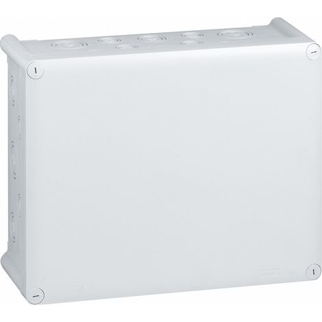 Legrand – Boîte de dérivation étanche rectangulaire IP55 – 310mm x 240mm x 124mm – 2 entrées défonçables pour presse-étoupe ISO20 – IK07