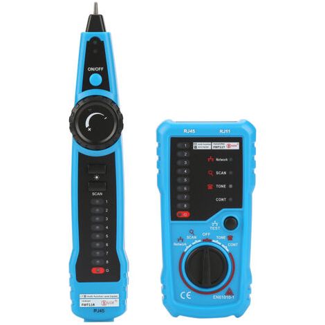 Testeur de Câble Réseau, Traceur de Câble de Signal Numérique avec Tonalité de Sonde, Détecteur de RJ11 RJ45, Maintenance Collationnement des Câbles Ethernet LAN Cat5 Cat6, Test de Ligne Télép