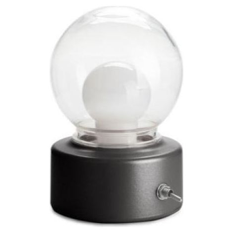 Balvi gifts lampe led portable à piles avec poignée à lumière chaude - noir - 27247