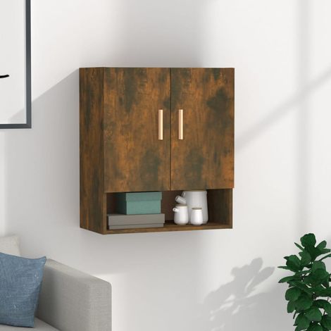 Armoire murale Chêne fumé 60x31x70 cm Bois d'ingénierie (1/5)