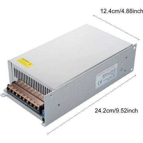 Ortviai Alimentation Secteur LED 48 V / 25 A / 1200 W – Modèle S-1200-48, Boîtier en Alliage d’Aluminium, pour Éclairage LED, Caméras CCTV et Imprimantes 3D (1/4)