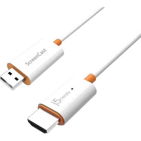 Adatattore J5create ScreenCast HDMI Trasmettitore e ricevitore audio/video per display wireless Bianco [JVAW56-N] (1/5)