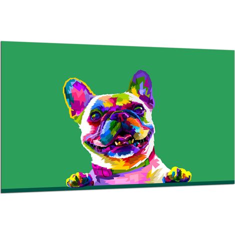 PLAQUE DE PROTECTION EN VERRE POUR CUISINIÈRE 80x52 DOG (1/5)