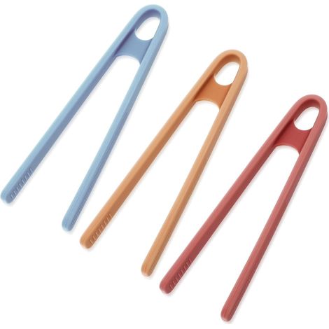 3er-Pack Mini-Silikonzangen, Zuckerzangen, kleine Küchenzangen, Grillzangen, Servierzangen, Backzangen, Silikonspitzen, Silikonzangen für die Küche, Nudelzangen, Brotzangen, Nudeln, Salat, Süßigkeiten (1/5)