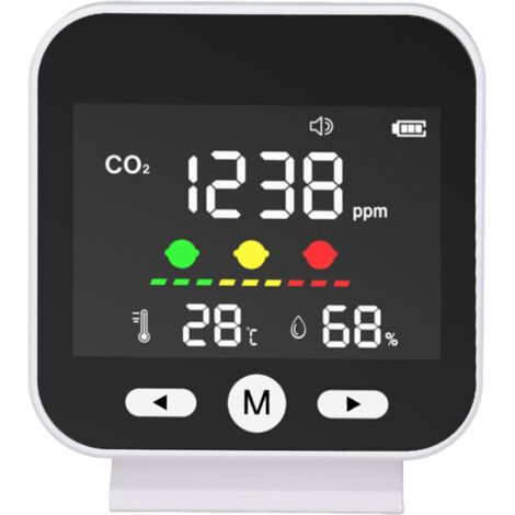 QORVA-Moniteur qualité d’air haute précision CO2 400-5000ppm, détecteur température et humidité de bureau,de