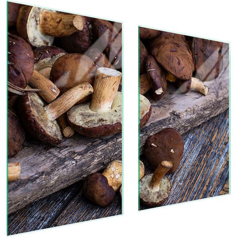 Assiette de protection en verre POUR la cuisine 65x52 champignons (1/5)