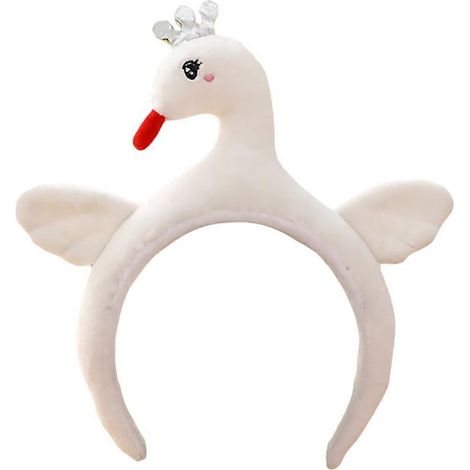 1 serre-tête adorable en forme de cygne, accessoire photo pour cheveux-25X25CM-White