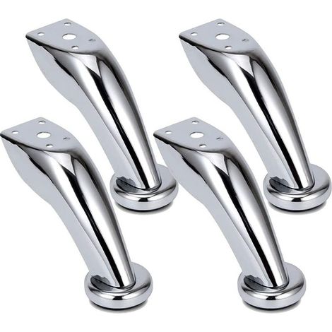 Pieces Furniture Legs, Thick Stainless Steel Sofa Legs, Chrome Finish, Furniture Legs for Wardrobes, Beds, and Sofas, for Sofas, Chairs, Stools, and Cabinets (1/5)