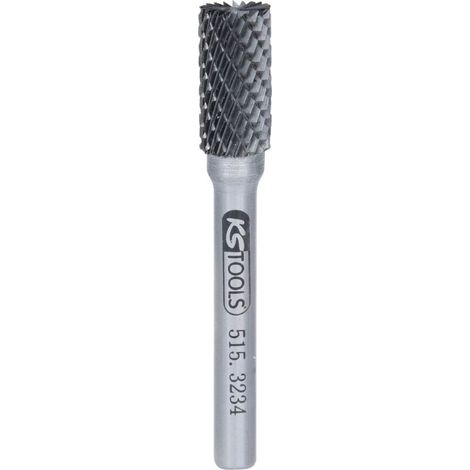 KS Tools HM Zylinder-Frässtift Form A mit Stirnverzahnung, 10mm - 515.3234