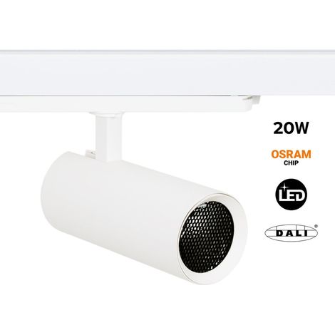 Proyector LED Para Carril Trifásico 20W - DALI - CCT - CRI90 - - Blanco (1/5)