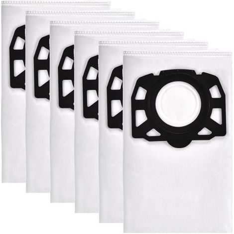 6 sacs d'aspirateur pour Kärcher WD4, WD5, WD6 sacs filtrants en non-tissé KFI 487, sacs à poussière pour Kärcher MV 4, MV 5, MV 6, WD5P, WD6P sacs filtrants en non-tissé 2.863-006.0 sacs d'aspirateur (1/4)