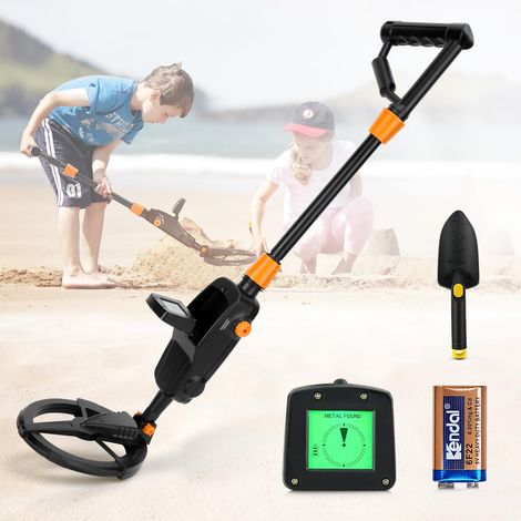 Metal detector per bambini, metal detector per bambini con schermo LCD e indicatore acustico, metal detector ad alta sensibilità con bobina di ricerca impermeabile, metal detector per bambini per la r
