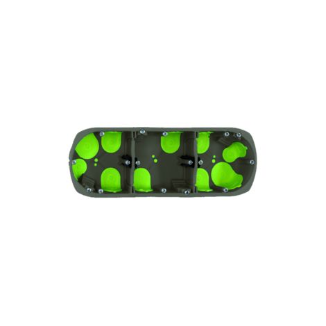 Boîte d'encastrement - 3 postes - Ø 67 mm - Profondeur 40 mm - R'Box - 500340 - Bizline