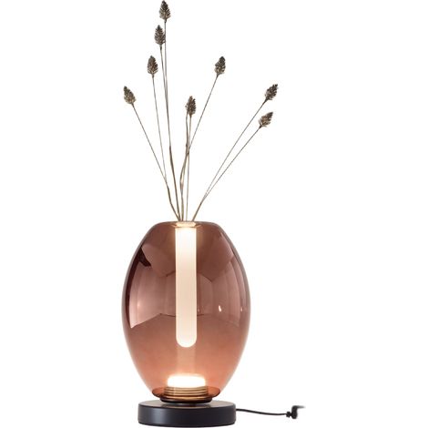Lampe De Table Led Tully 7W, Structure Métal Et Verre Borosilicate Améthyste, Variateur Tactile, Température 2700K/3000K/4000K, Luminaire Élégant. (1/3)