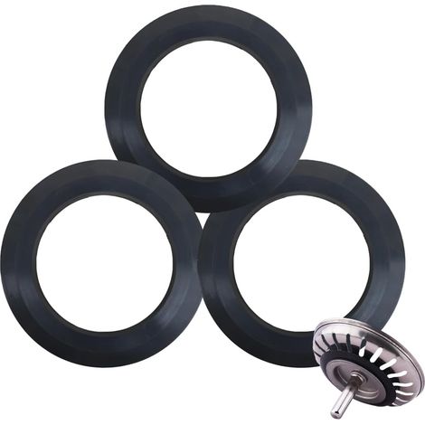 Joint en élastomère pour paniers filtrants, Ø extérieur 54 mm, Ø intérieur 32 mm, 4.6 mm d'épaisseur, pièce de Rechange pour Bouchons de paniers Ø 78, 79, 80, 82, 83 mm, Remplacement,3 pcs. (1/5)