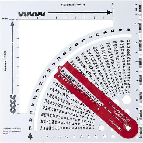 Convertisseur de calibre de tricot : calcul du nombre de mailles et de rangs, écuelle à tricoter, calculatrice en plastique, couture de vêtements à faire soi-même (1/5)