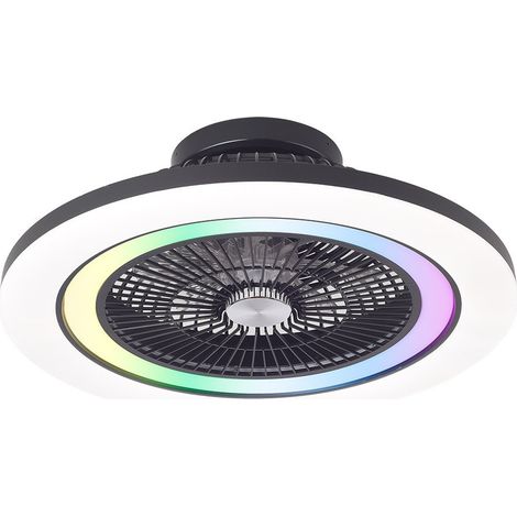 Ventilatore DC Antártida nero 50W+7W RGB 5400lm 5 pale 58 cm (1/4)