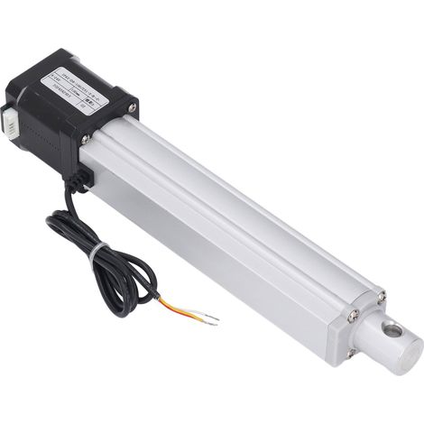 Actionneur linéaire électrique 100 mm course, moteur 9-24V DC, poussée 200N, vitesse max 20 mm/s, vérin télescopique (1/5)