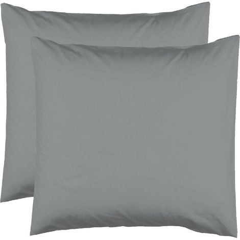 2 Taies d'Oreiller 63 x 63 cm - Gris