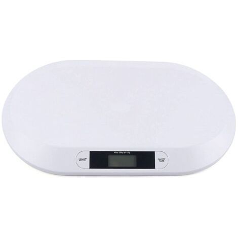 Pèse-bébé numérique Pèse-bébé avec pieds antidérapants et règle Écran LCD Fonction tare Arrêt automatique jusqu'à 20 kg (1/5)