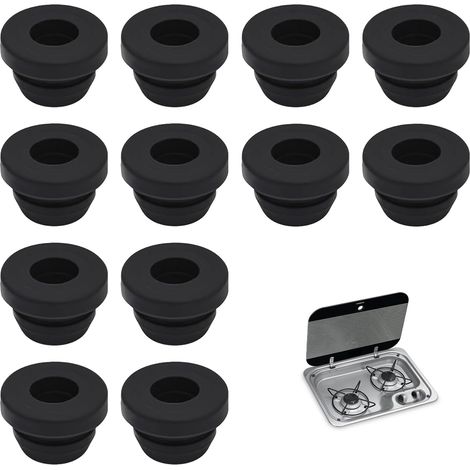 Pot Stands, Rubber Passages, RV Cooktop Accessories, Rustproof Rubber Feet, Pot Holders (Pack of 12) (1/5)