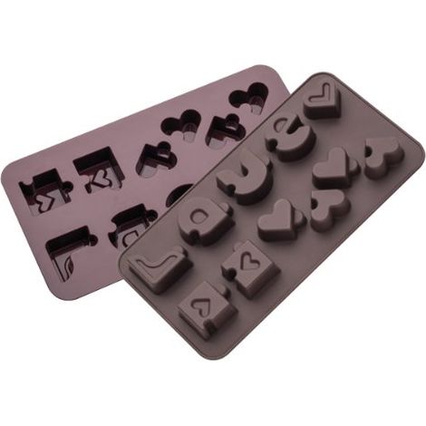 Stampo in silicone per cioccolatini e ghiaccio Pedrini Love (1/2)