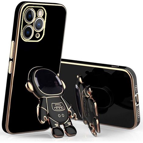 Custodia per iPhone 14 Pro Max, astronauta, nera (1/5)