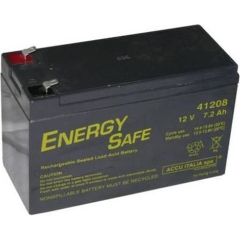 Link 08061 Batteria al Piombo VRLA AGM 12V 7.2Ah per UPS Gruppi di Continuita' colore Nero