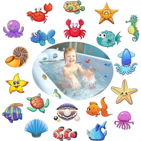 Autocollants antidérapants, 20 Pièces Anti Glisse pour Baignoire et Douche - Imperméable, Durable - 90 x 110 mm, pour Une Meilleure résistance de Surface Protection bébés et Adultes-Fei Yu (1/5)