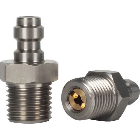 Adaptateur à connexion rapide en acier inoxydable M12x1,25 avec sécurité haute pression 8 mm (1/5)