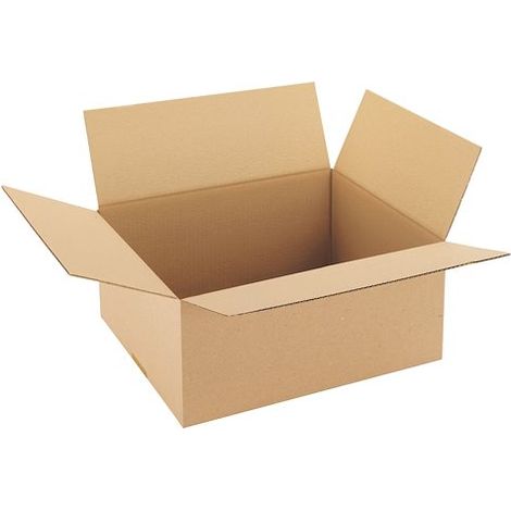 Caisse américaine kraft brun simple cannelure H 16 x L 27 x P 36 cm - Lot de 25