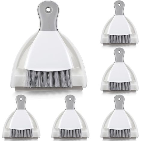 Set da 6 mini verdure in Stofschop, piccolo Stofveger in Schop, Draagbare borstel multifunzionale per auto, Tafel, Cantoor, Werkblad, Toetsenbord, Keuken, Huisdierkooi, Huiselijke Schoonmaakgereedscha (1/5)