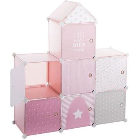 Boîtes de Rangement Château 111cm Rose