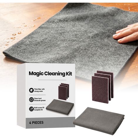 Amazing Cleaning Kit - Multifunctional Whole House Cleaning Tool, a Must-Have for Lazy People - Nano Cloth 1, Sponge 3 (1/5)