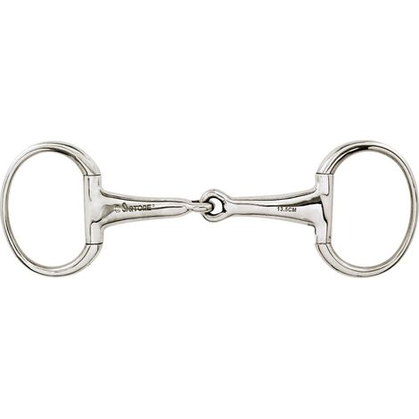 12,5 cm: Morso ad anelli snodata con oliva in acciaio inox vuota 20 mm