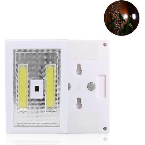 Veilleuse LED COB 3W avec capteur de mouvement, alimentée par piles et aimantée, lampe de secours pour mur, chambre ou armoire - Bonne (1/5)