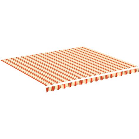 Tessuto di Ricambio per Tenda da Sole Giallo e Arancio 4x3,5 m (1/4)