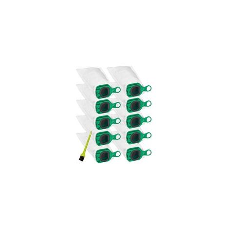 Lot de 10 Pcs Sacs Aspirateur Compatible avec Vorwerk Kobold VB100 FP100 Accessoires Remplacement Filtrants Sacs à Poussière de Rechange Compatible avec Vorwerk FP 100 VB 100 H184 (1/5)