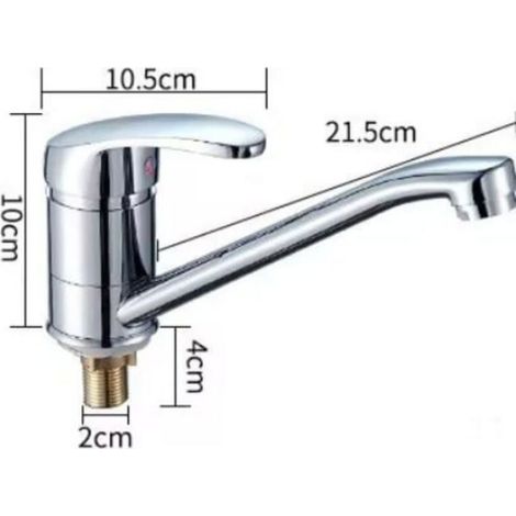 Robinet D'évier - Laiton - Finition Chromée Polie - Bec Pivotant 360° - Économie D'eau - 1 Pièce (1/4)