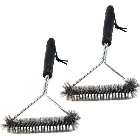 Barbecue cleaning brush, oven cleaning brush, effective cleaning of all types of grills (set of 2) (1/4)