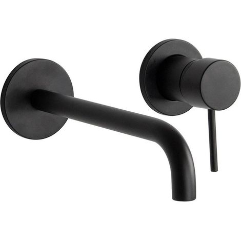 Miscelatore lavabo a parete da incasso colore nero opaco F3051NLX9NS - - FIMA CARLO FRATTINI - - (1/4)