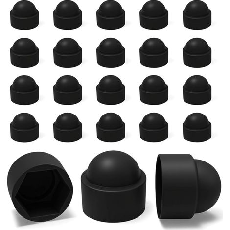 20 Caches Écrous M4 Clé 7 mm Protège Écrou Et Vis Capuchons Plastique Noirs Résistants Cache Vis Décoratif, Protection AntiRouille Et Finition Propre Bricolage (1/5)