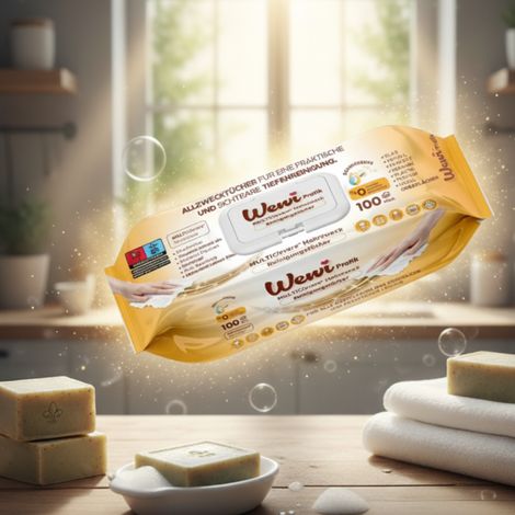 Wewi Universal-Oberflächenreinigungstücher mit arabischer Seife, 100 Stück
