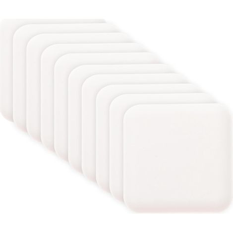 Lot de 10 protections murales en silicone pour poignées de porte et boutons de porte-4.5X4.5CM-White