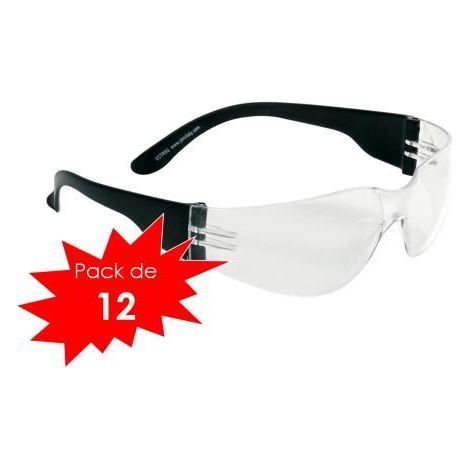eagle-pkea001-gafas de seguridad transparentes eco (pack 12 unidades)
